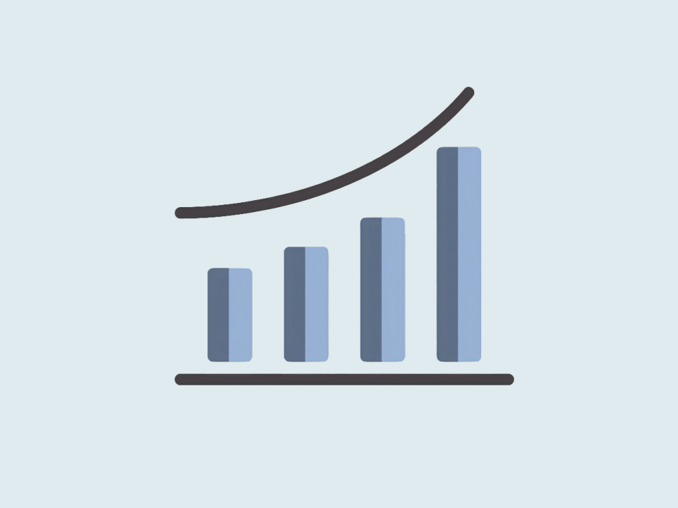 Grafik mit Balken, die Verbrauchstrends zeigen