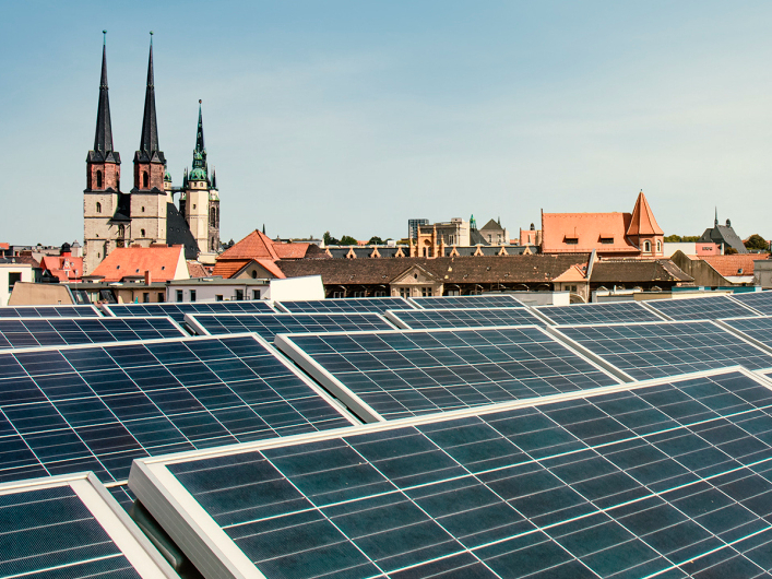 PV-Anlage auf SWH-Gebäude 